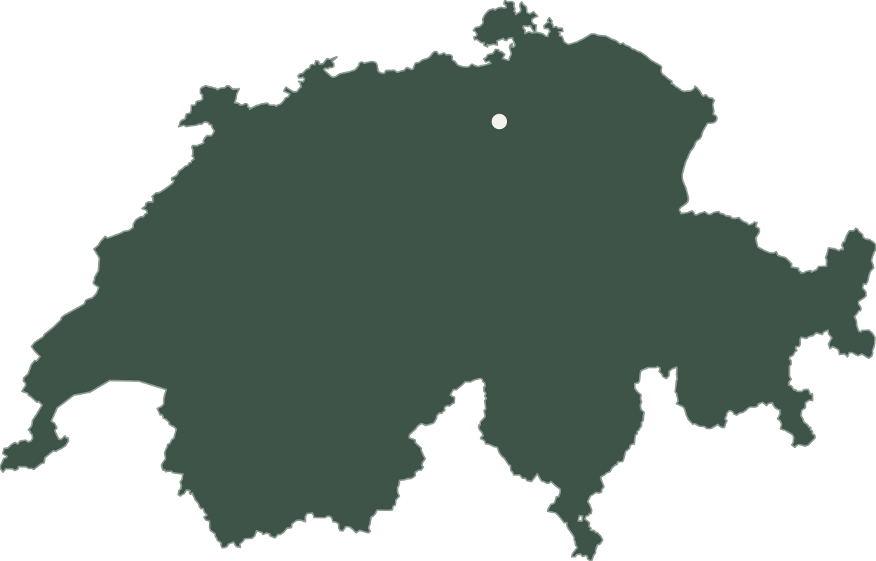 Schweizer Karte mit Zürich markiert