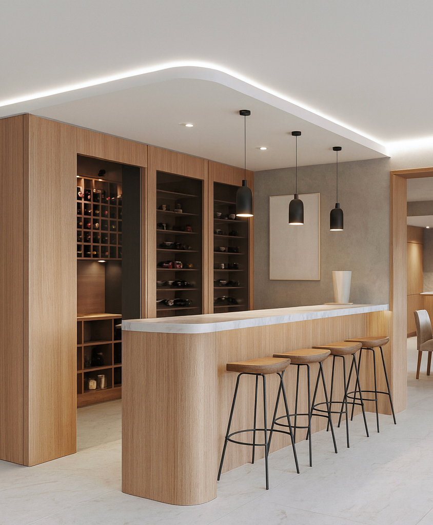 Réunion appartements, bar, cellier, Pully