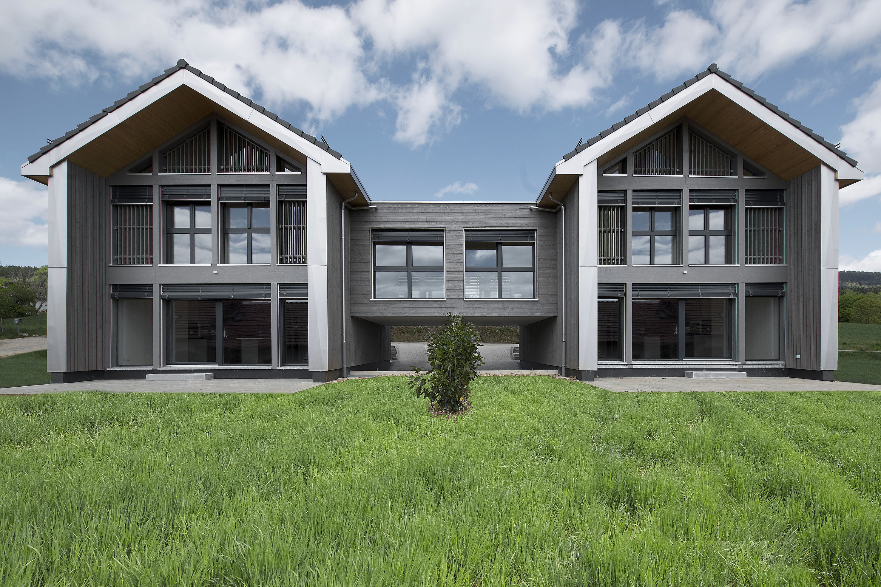 villas mitoyennes, arzier, ossature bois, Alp'Architecture