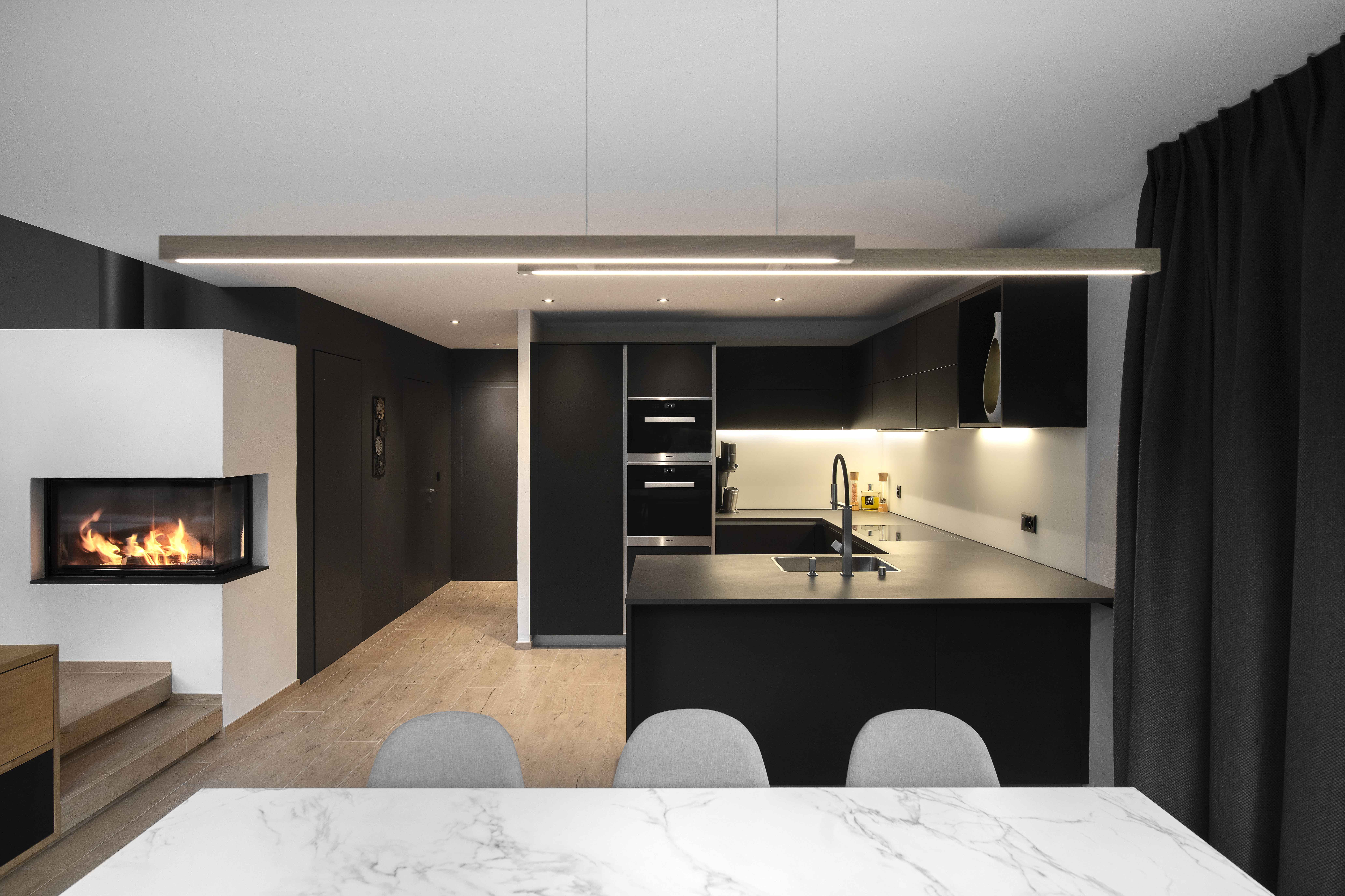 Villa familiale, Saleinaz, cuisine, Orsières, Alp'Achitecture
