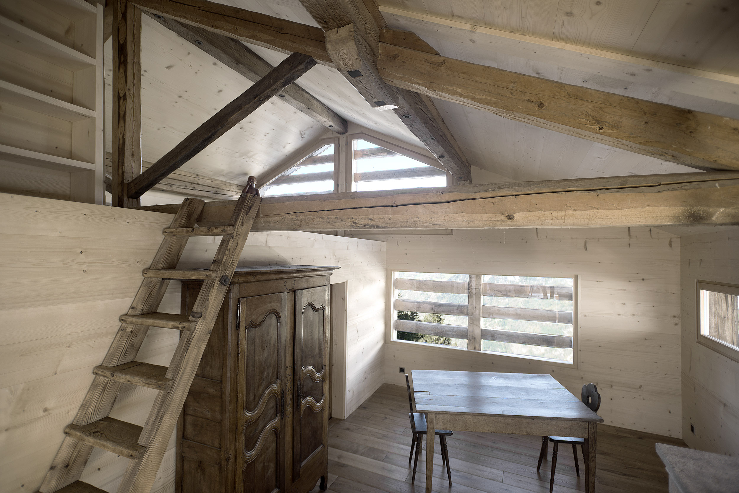 Rénovation, mayen, Champsec, Val de Bagnes, montagne, séjour, Alp'Architecture