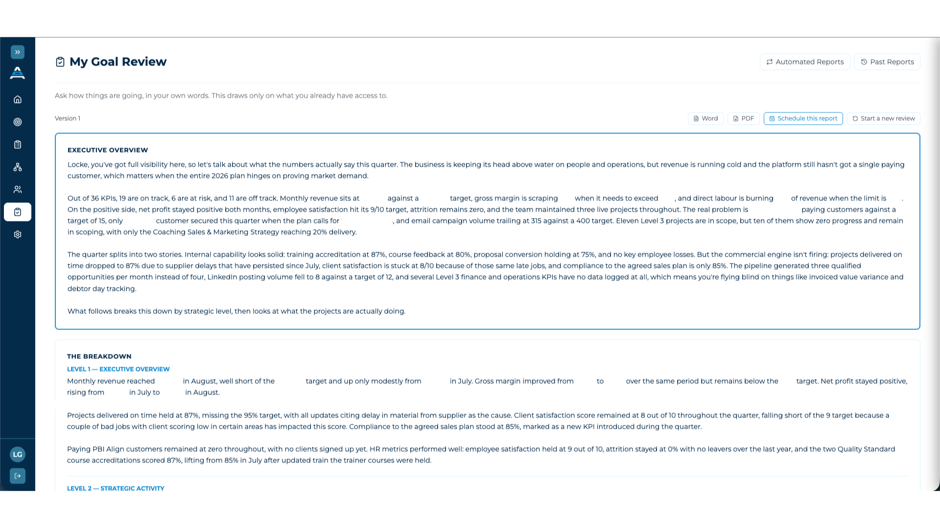 My Goal Review