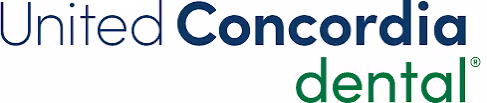 United Concordia Dental logo with United in blue, Concordia in bold blue, and dental in green.