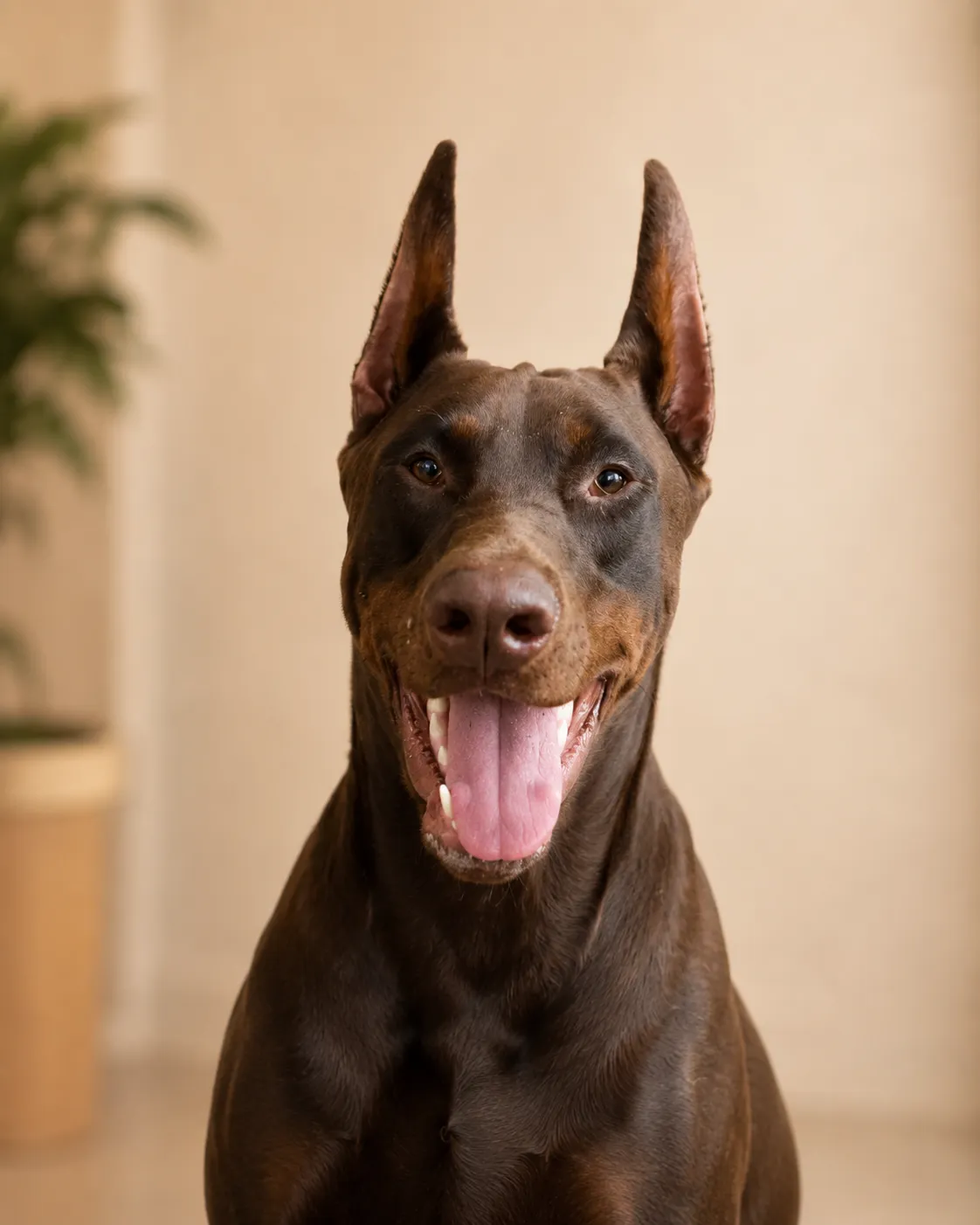 Portrait of Frankie, a Doberman