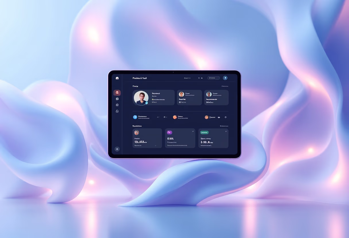 [interface] image of a dashboard interface (for a productivity tools business)