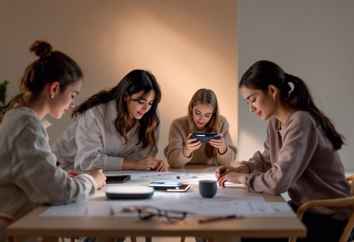 image of team collaborating (for a ar/vr)
