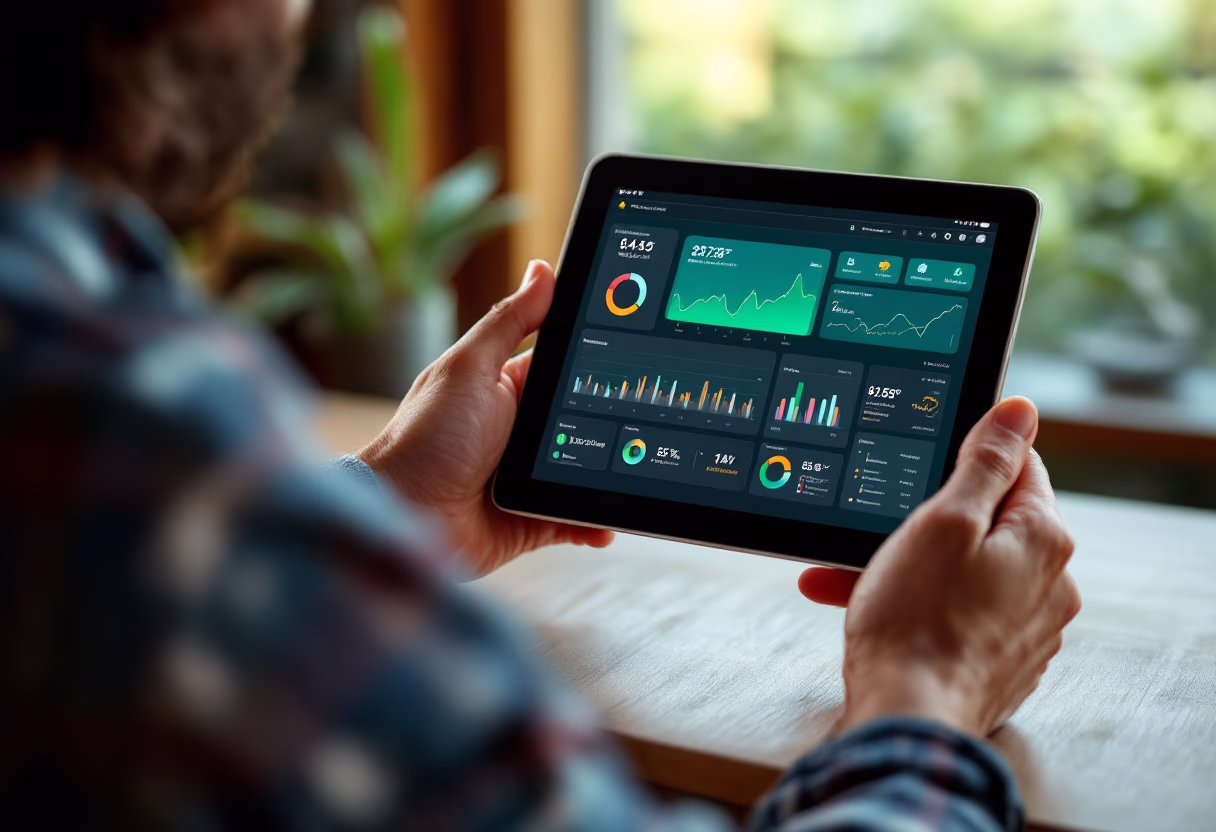 digital monitoring dashboard interface in action