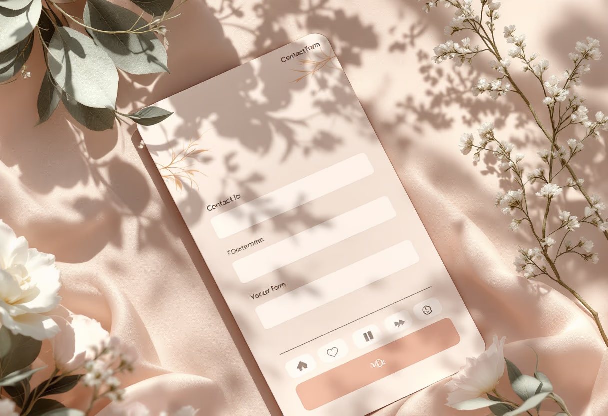 image of a contact form placeholder (for a social media and communication)