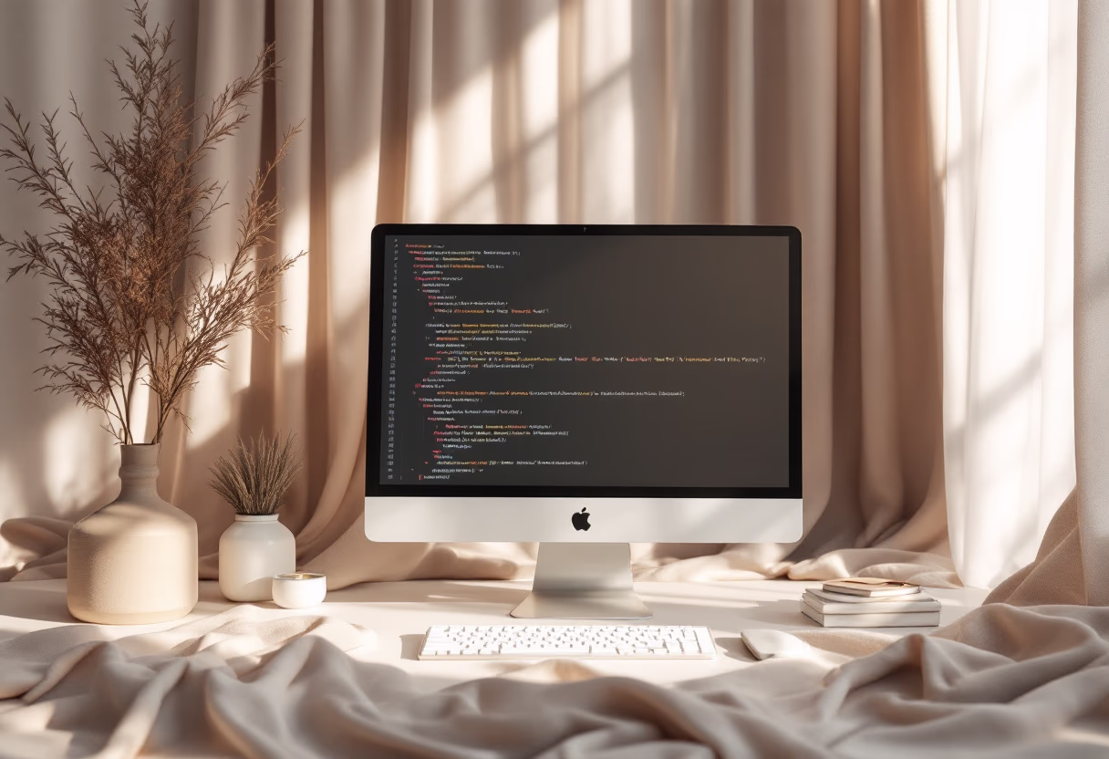 [background image] image of coding on a computer screen (for a ai fintech company)