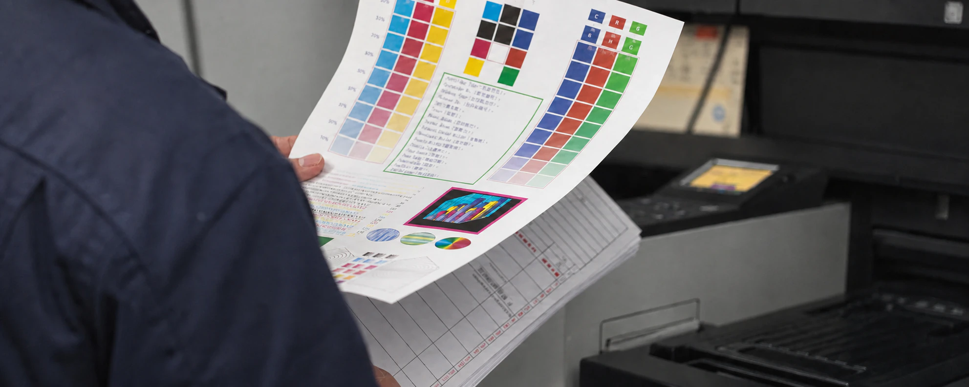 Print quality check on a finished unit