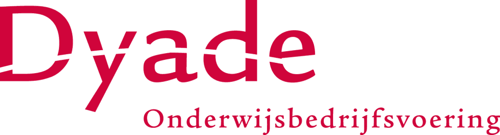 Dyade tekstlogo met het woord Onderwijsbedrijfsvoering eronder.