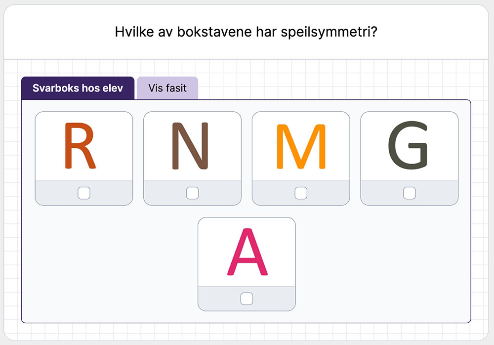 Skjermbilde fra en oppgave i Campus Matte