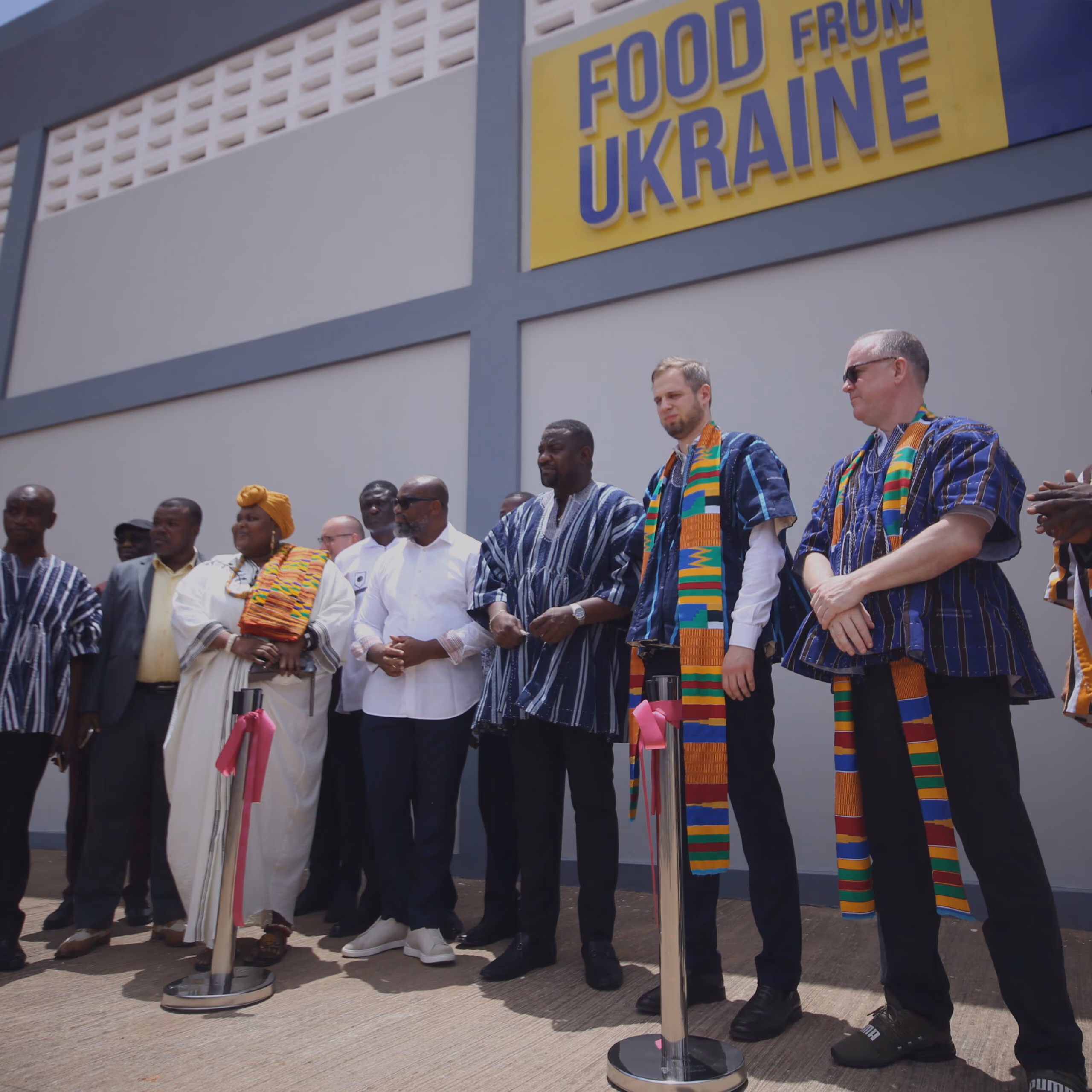 Partners at the opening of the RIDNE Food Hub in Ghana