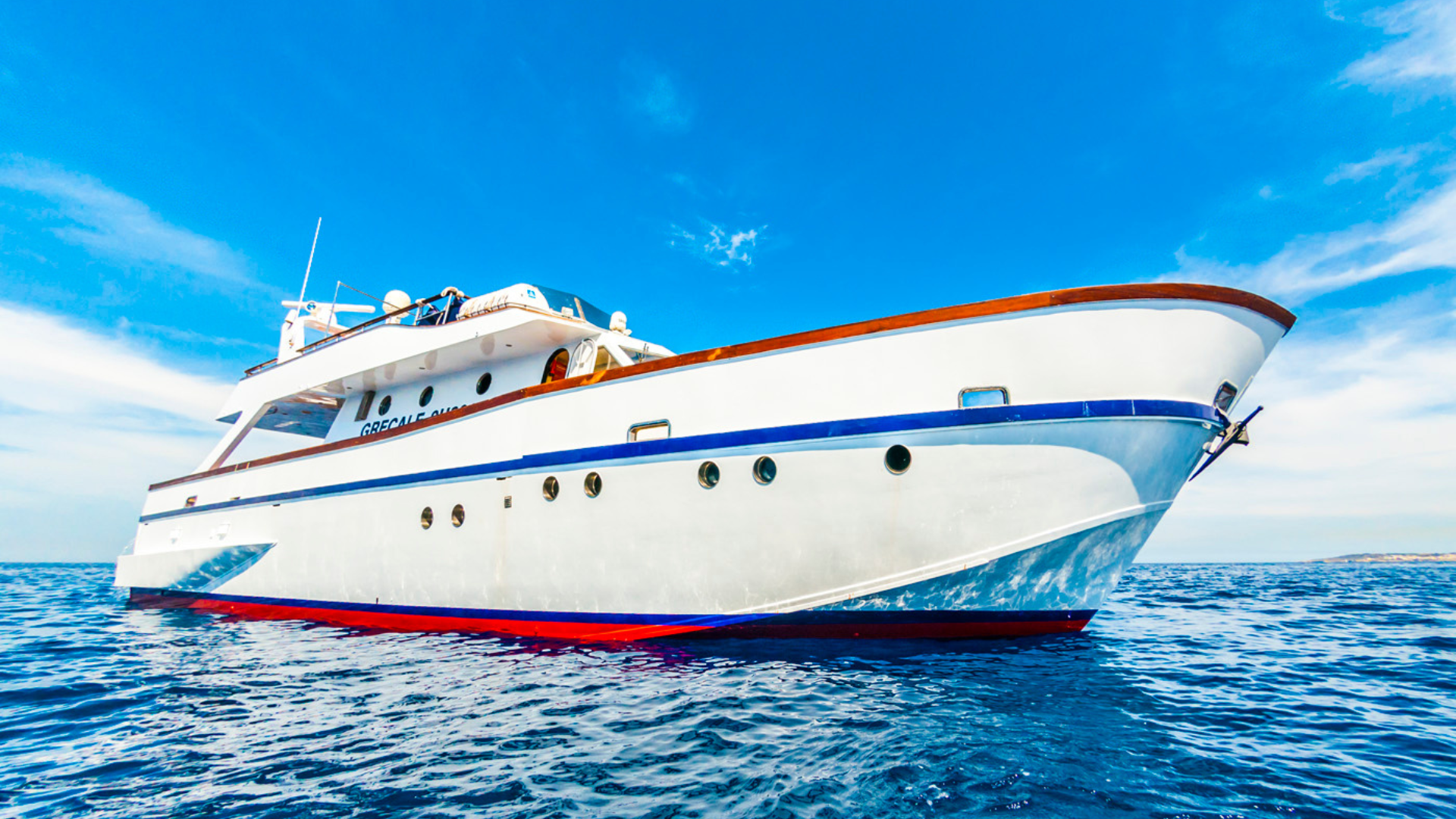 Prime Charters yacht off the Maltese coast