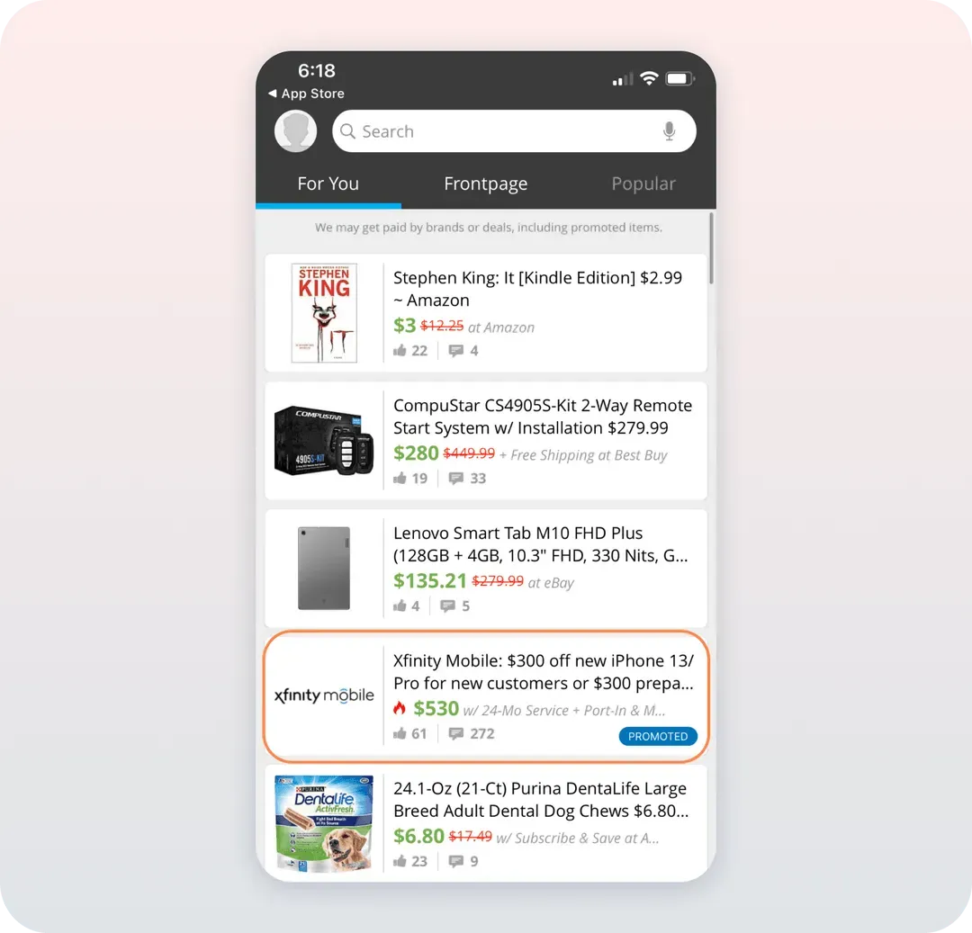 sponsored listing