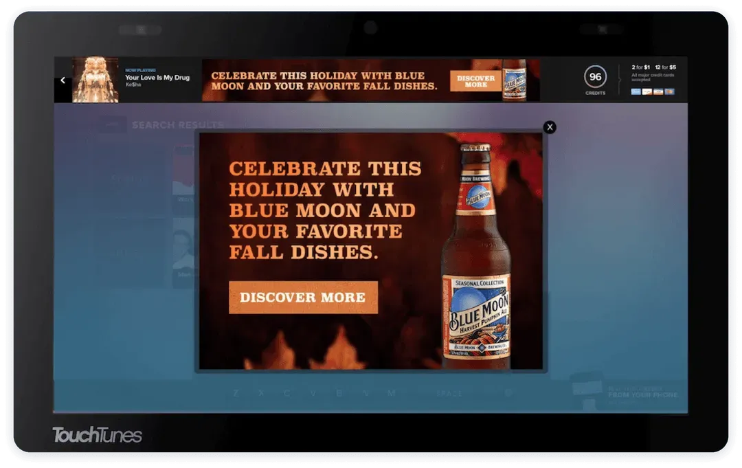 touchtunes ad banner