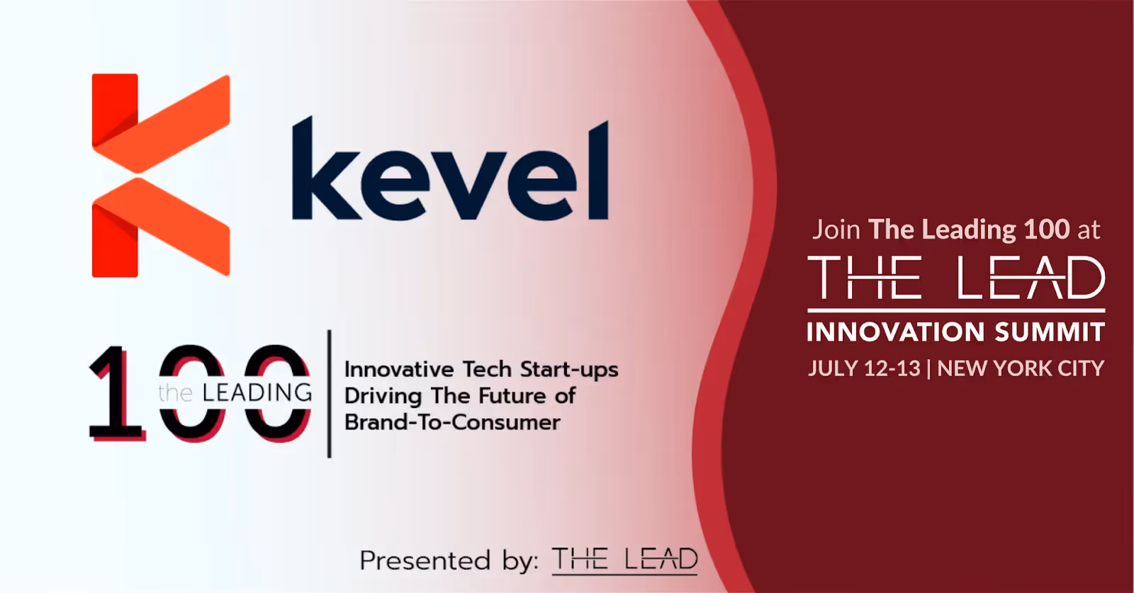 Kevel the leading 100 banner