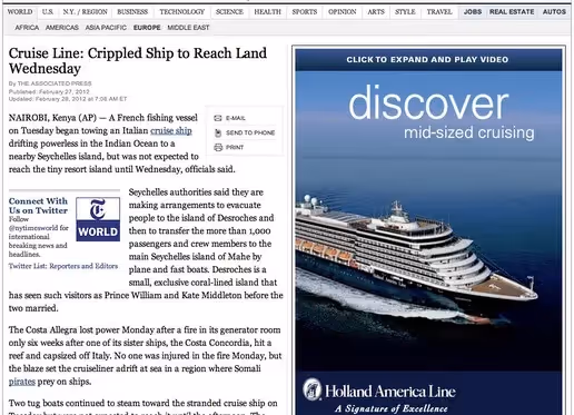 ad with inappropriate contextual targeting