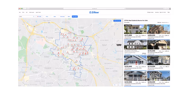 Zillow geolocation targeting example
