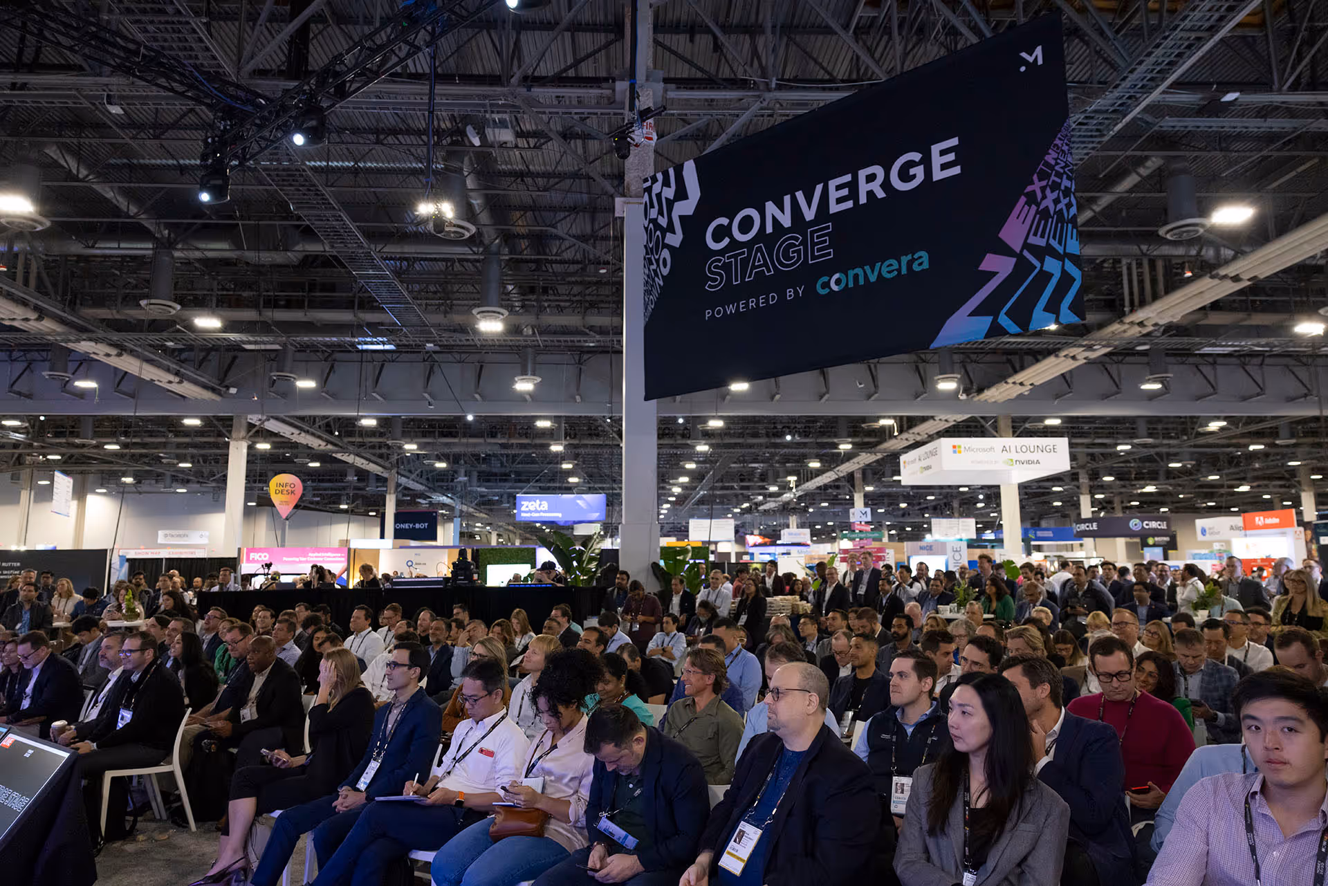 An audience watching keynote speaker at Money20/20 conference