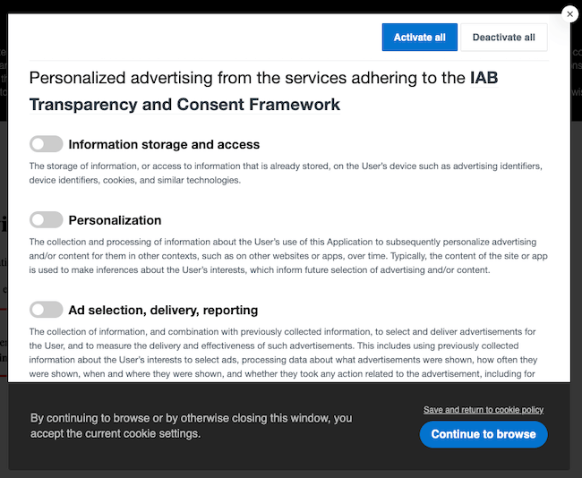 iubenda consent management platform