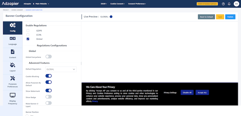 adzapier consent management platform