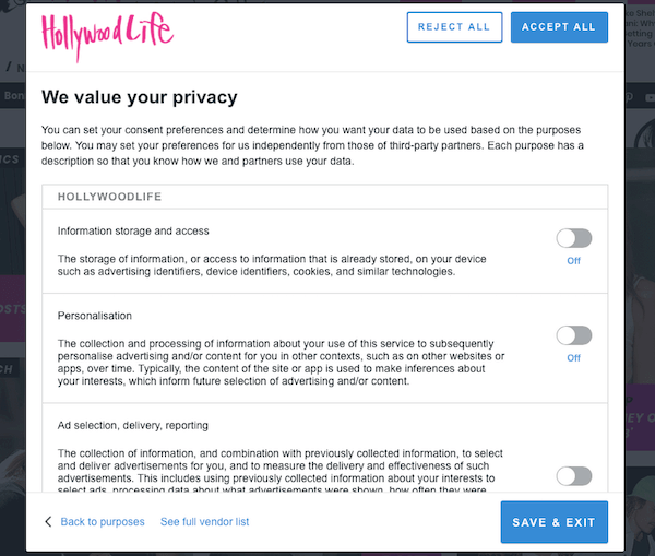 quantcast consent management platform