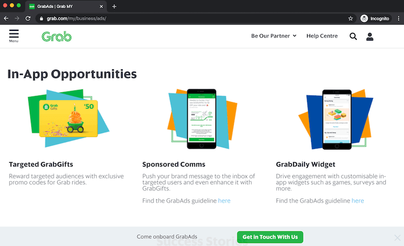 grab advertise with us