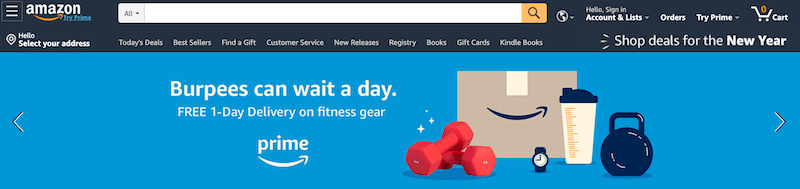 amazon homepage carousel