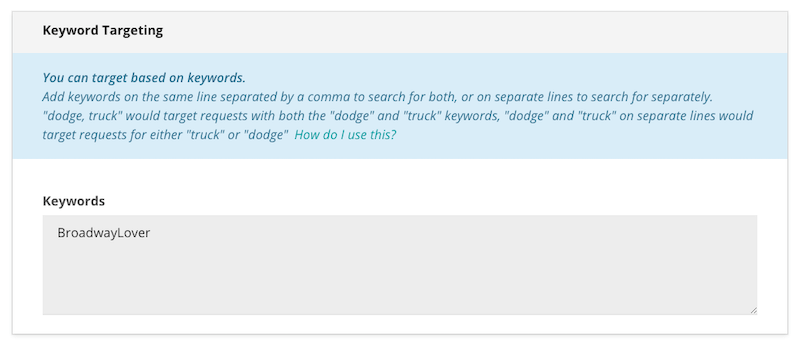 interest targeting example