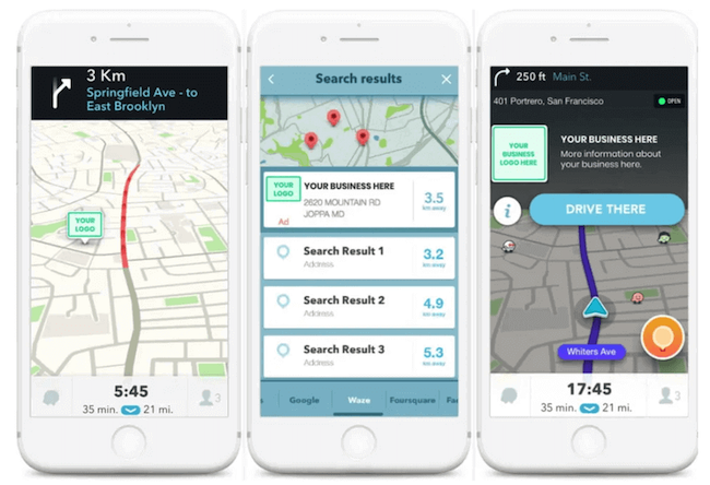 in-app geofenced ads on waze