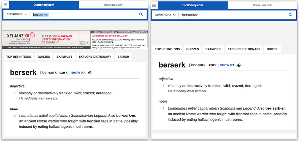 mobile ad blocking example