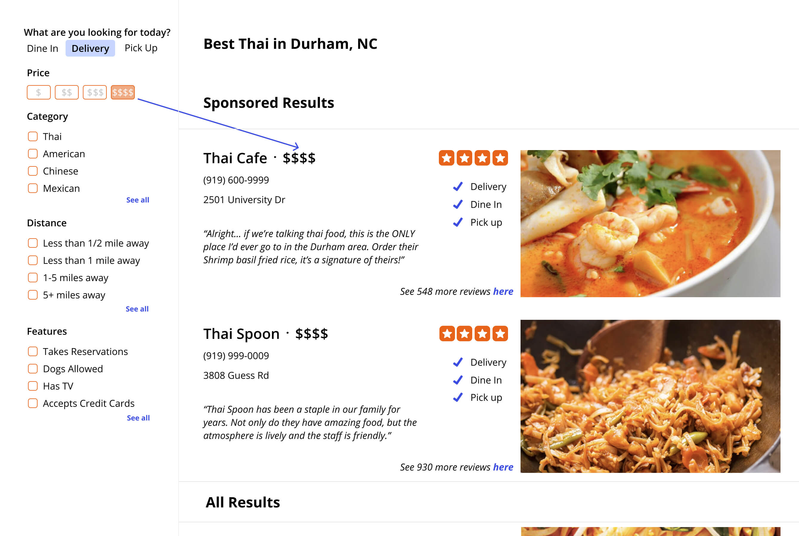 search filtering ad targeting