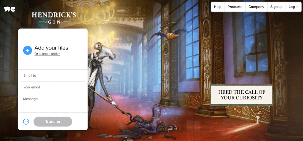 wetransfer skin ad