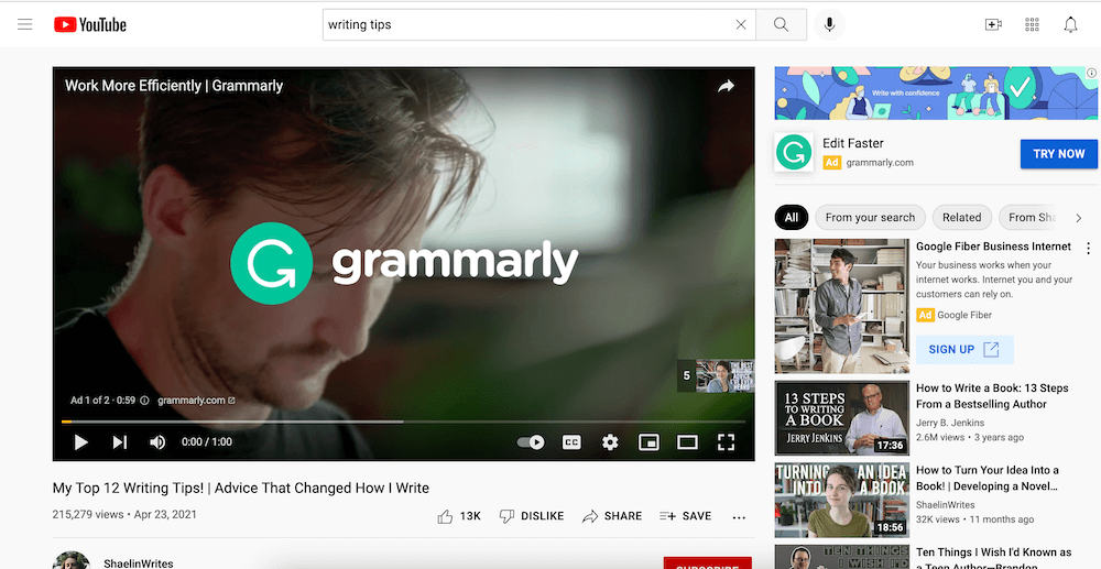 Youtube example