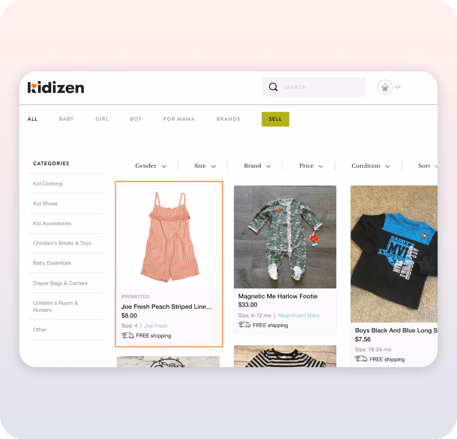 kidizen sponsored listing