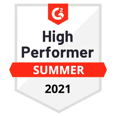 G2 Award High Performer summer 2021