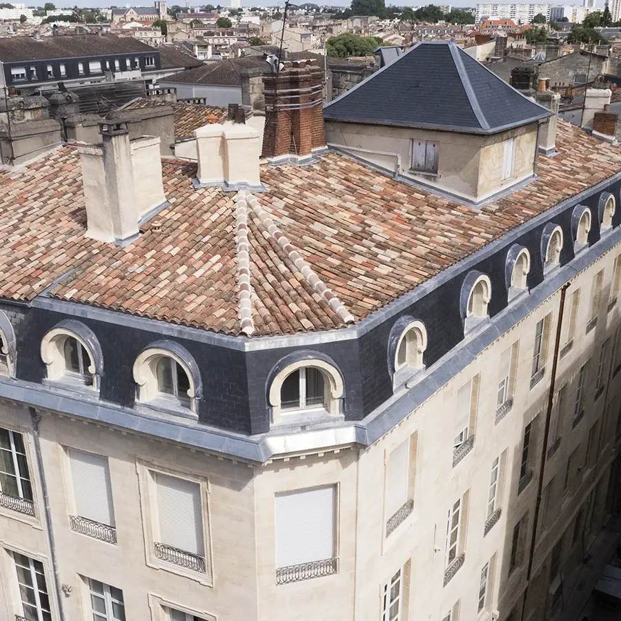 zinguerie bordeaux entourage cheminée rénovation