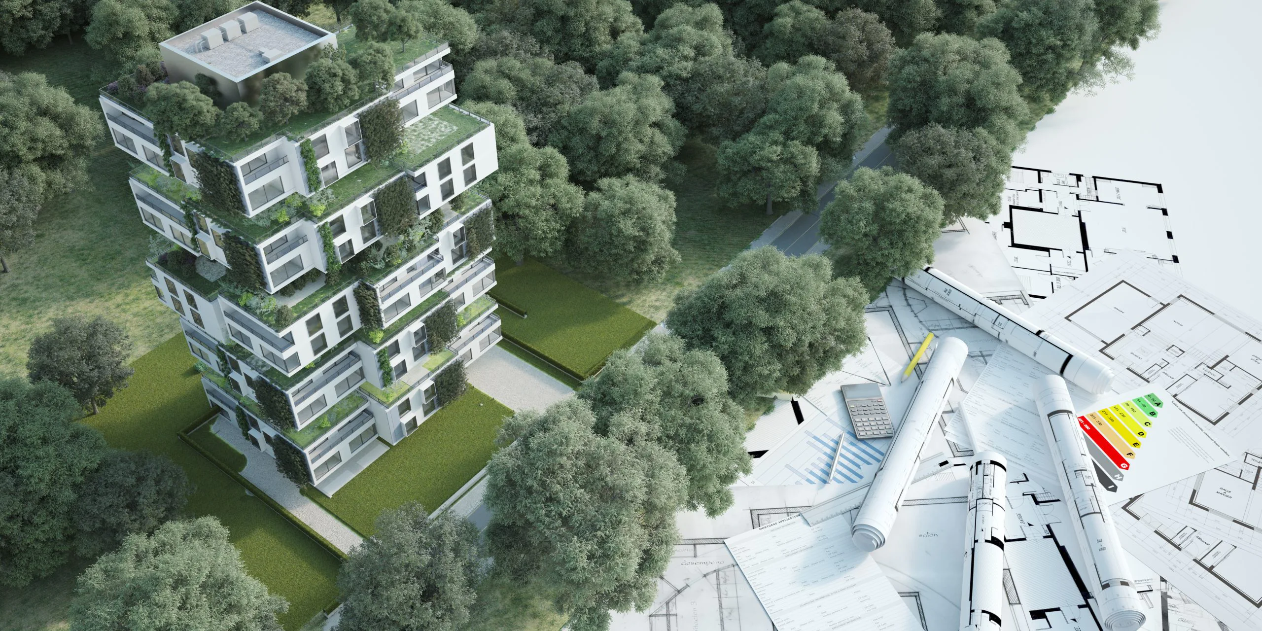 Eco friendly building construction project