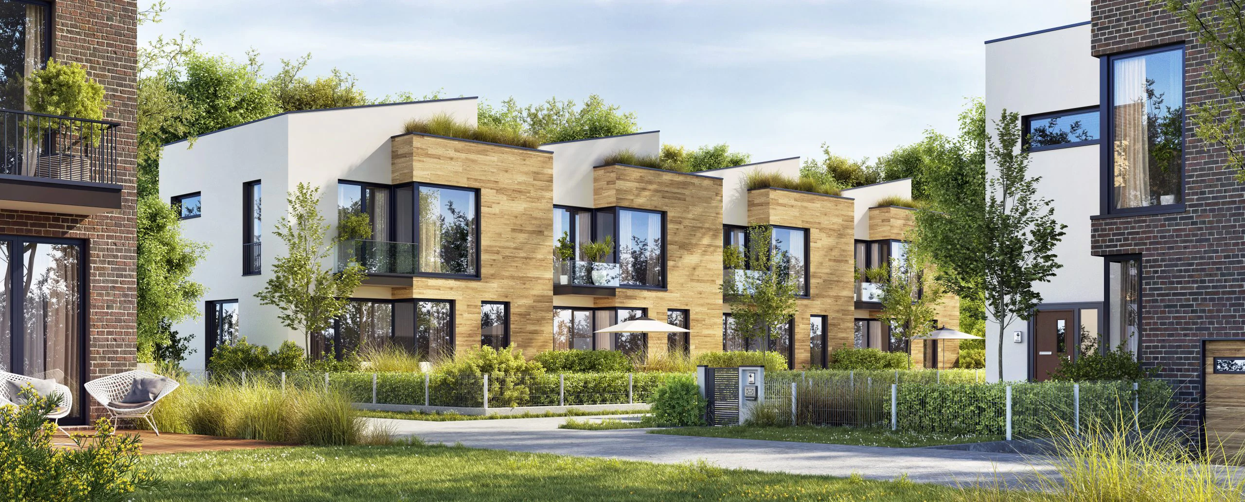 Beautiful modern homes. Luxury townhouses
