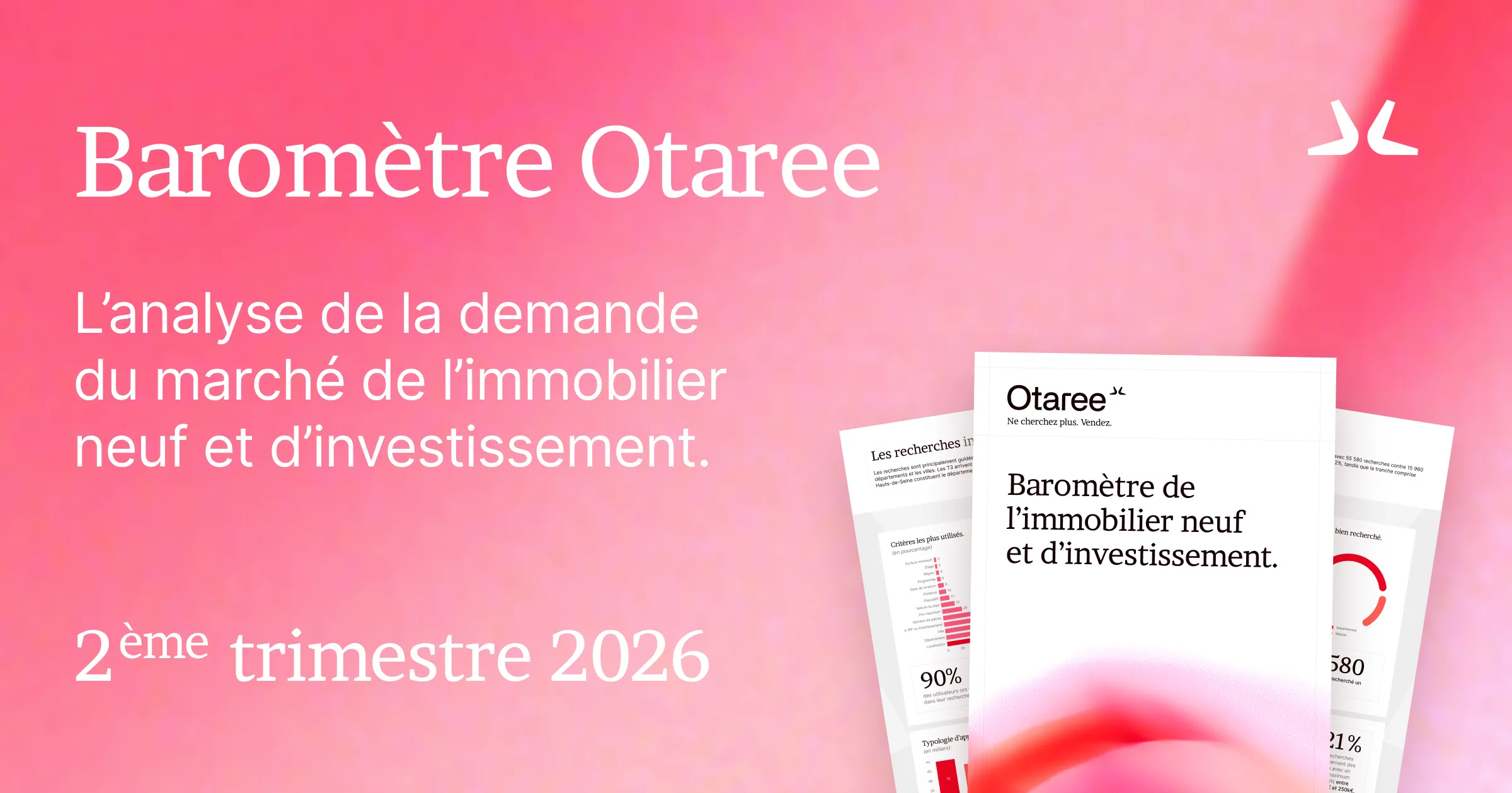 Couverture du baromètre Otaree T2 2026 sur la demande en immobilier neuf et réhabilité.
