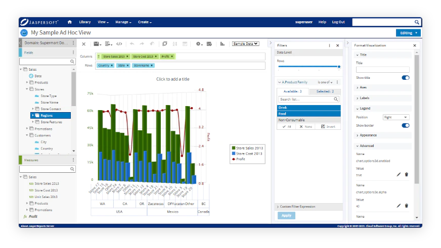 Reporting tools example