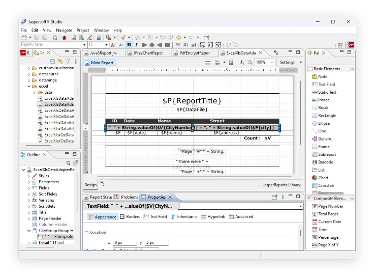 Open source reporting software example
