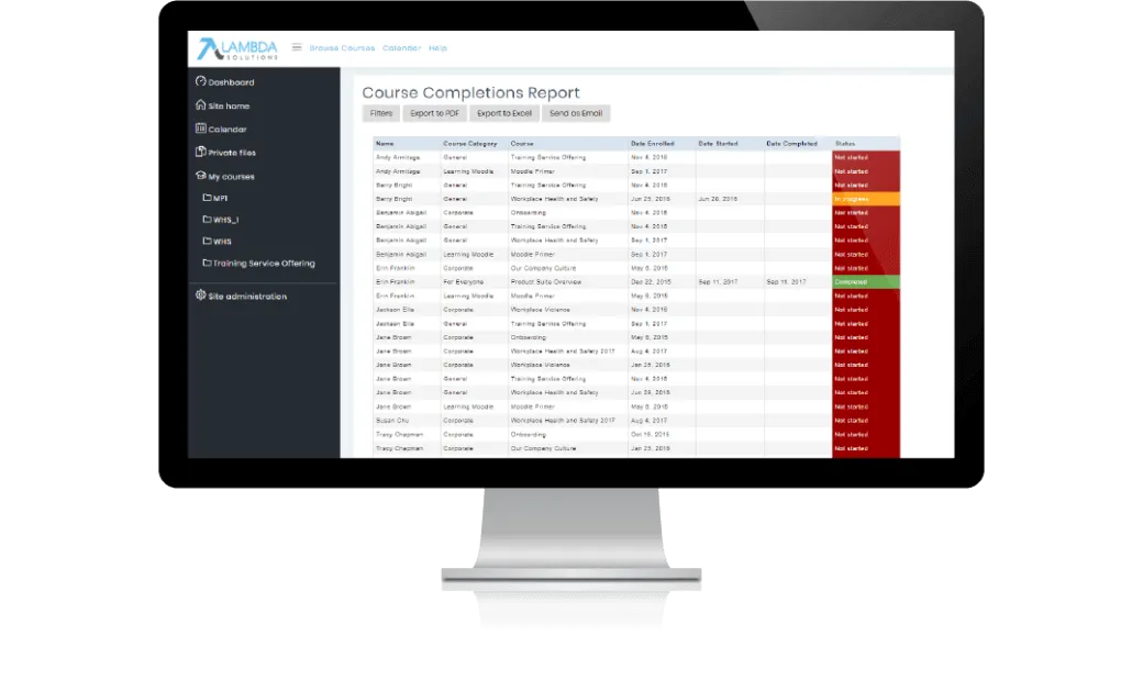 Modern interactive web reporting embedded in application