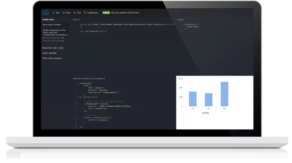 Data visualizations and reports with Jaspersoft's visual designer