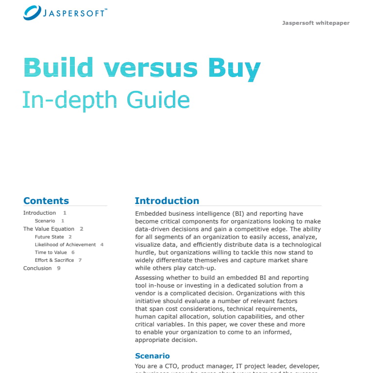 Build vs. buy embedded analytics