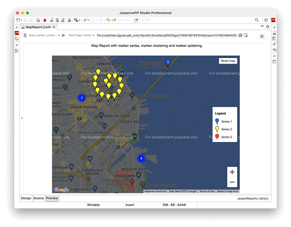Marker clustering in maps