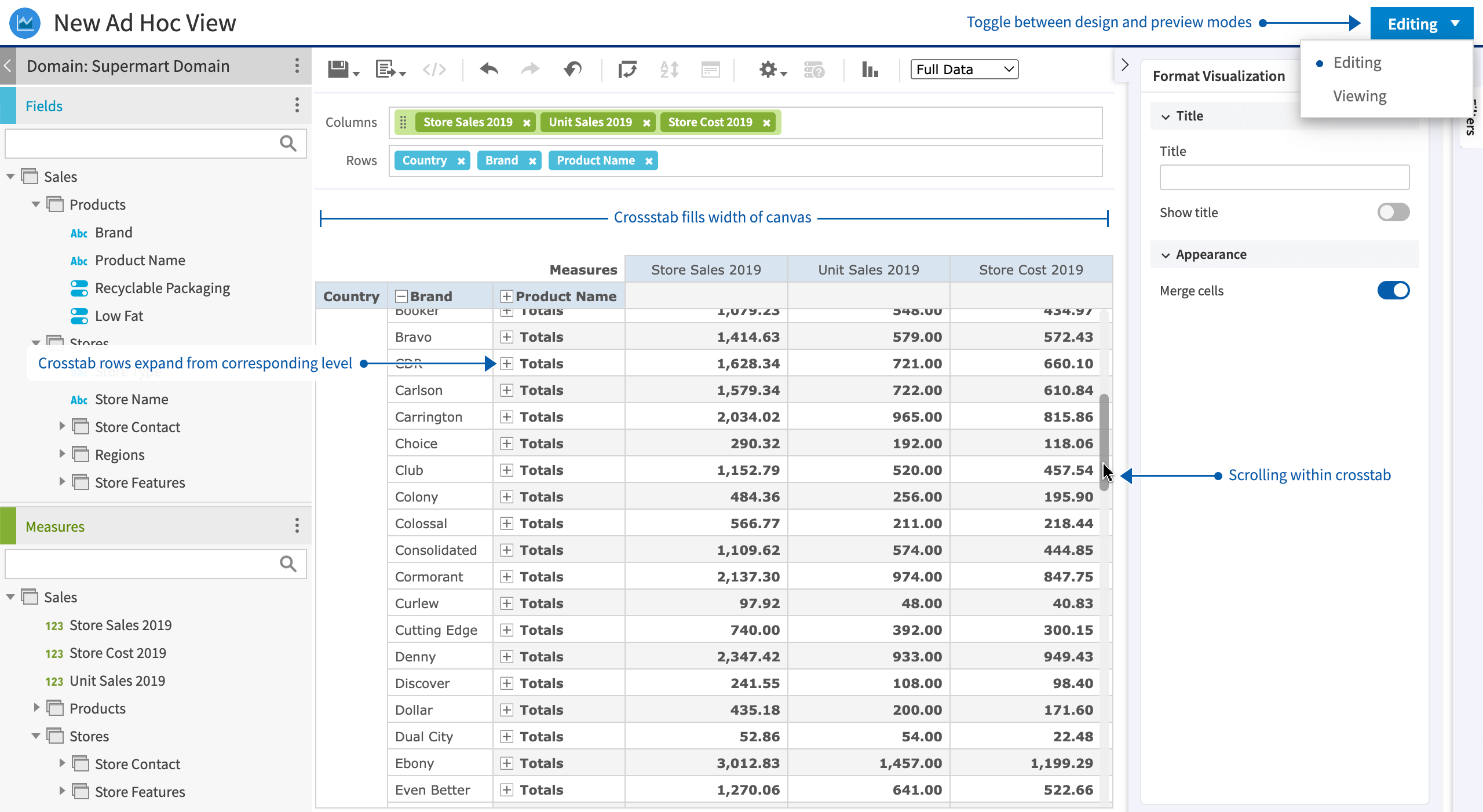 Multiple UI/UX updates in the Ad Hoc Designer