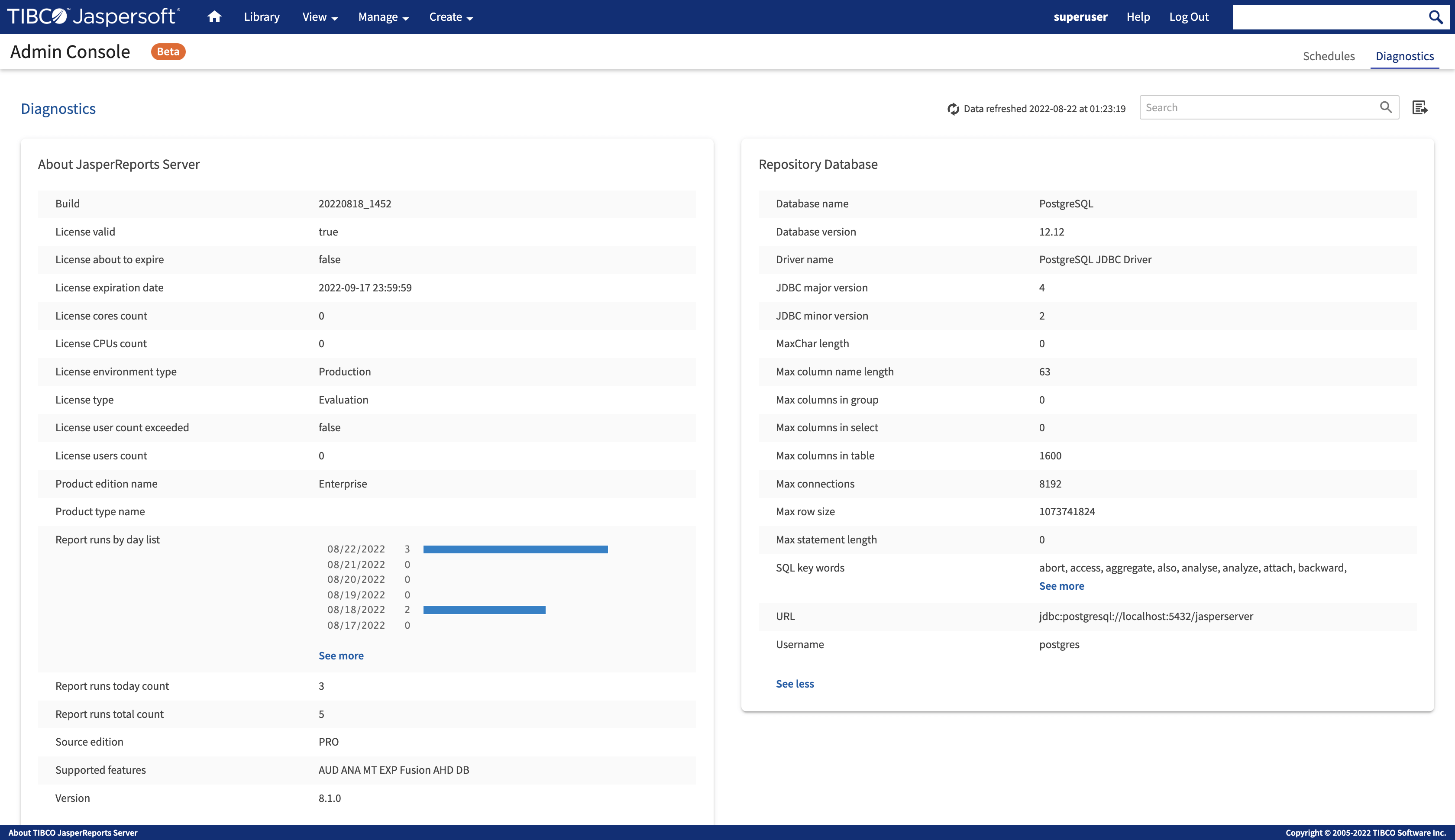 New system admin console