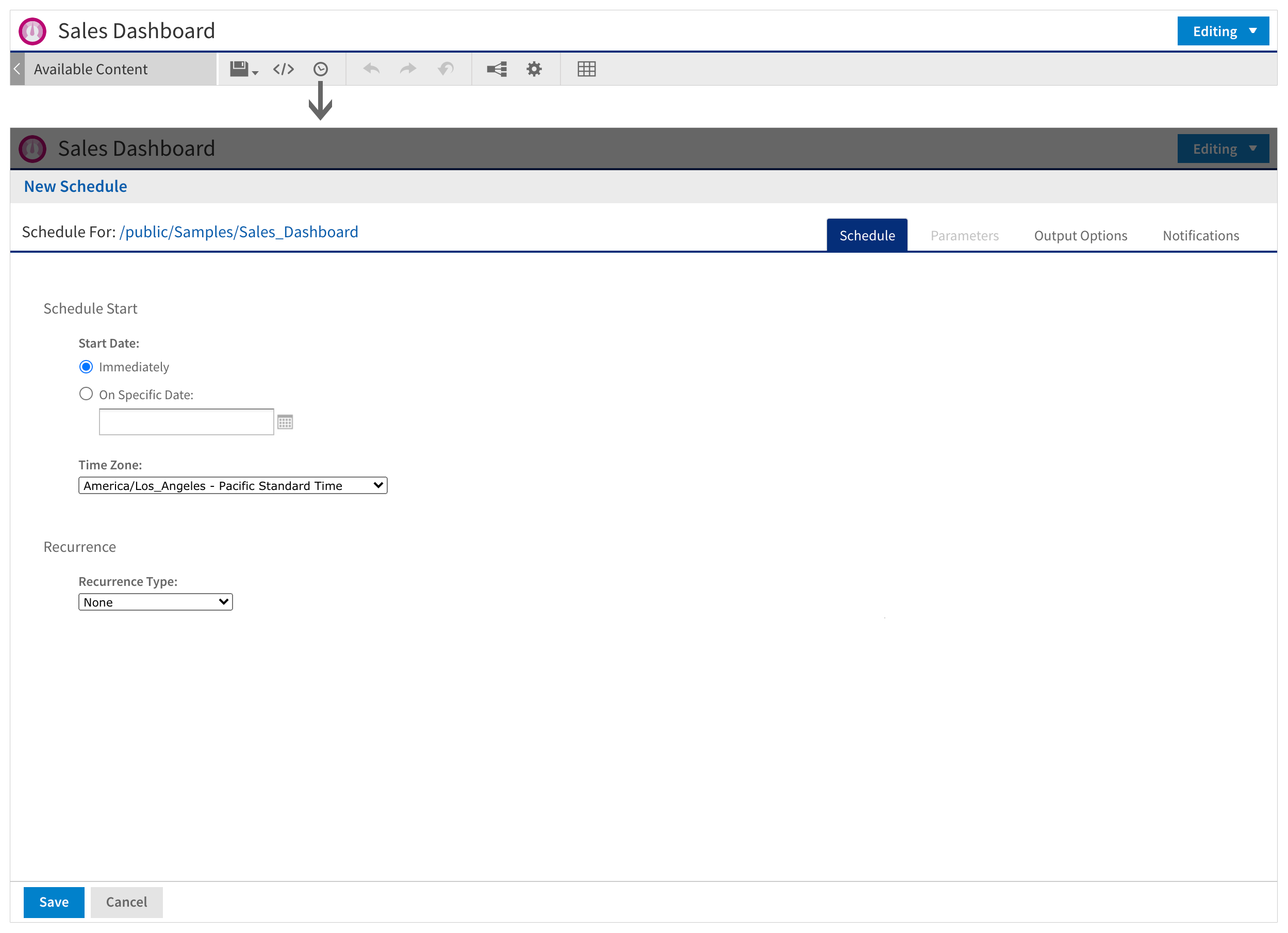Jaspersoft 7.9 UI improvements and improved Scheduler Workflow